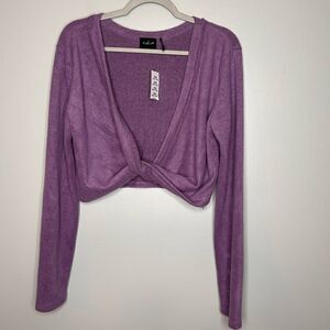 Urban outfitters Out From Under Twist Front Crop Sweater